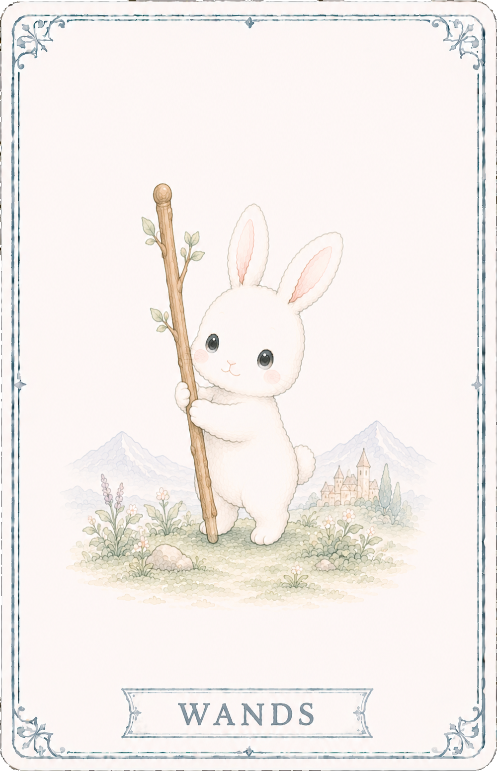 タロットカード「ワンドの4」の絵柄